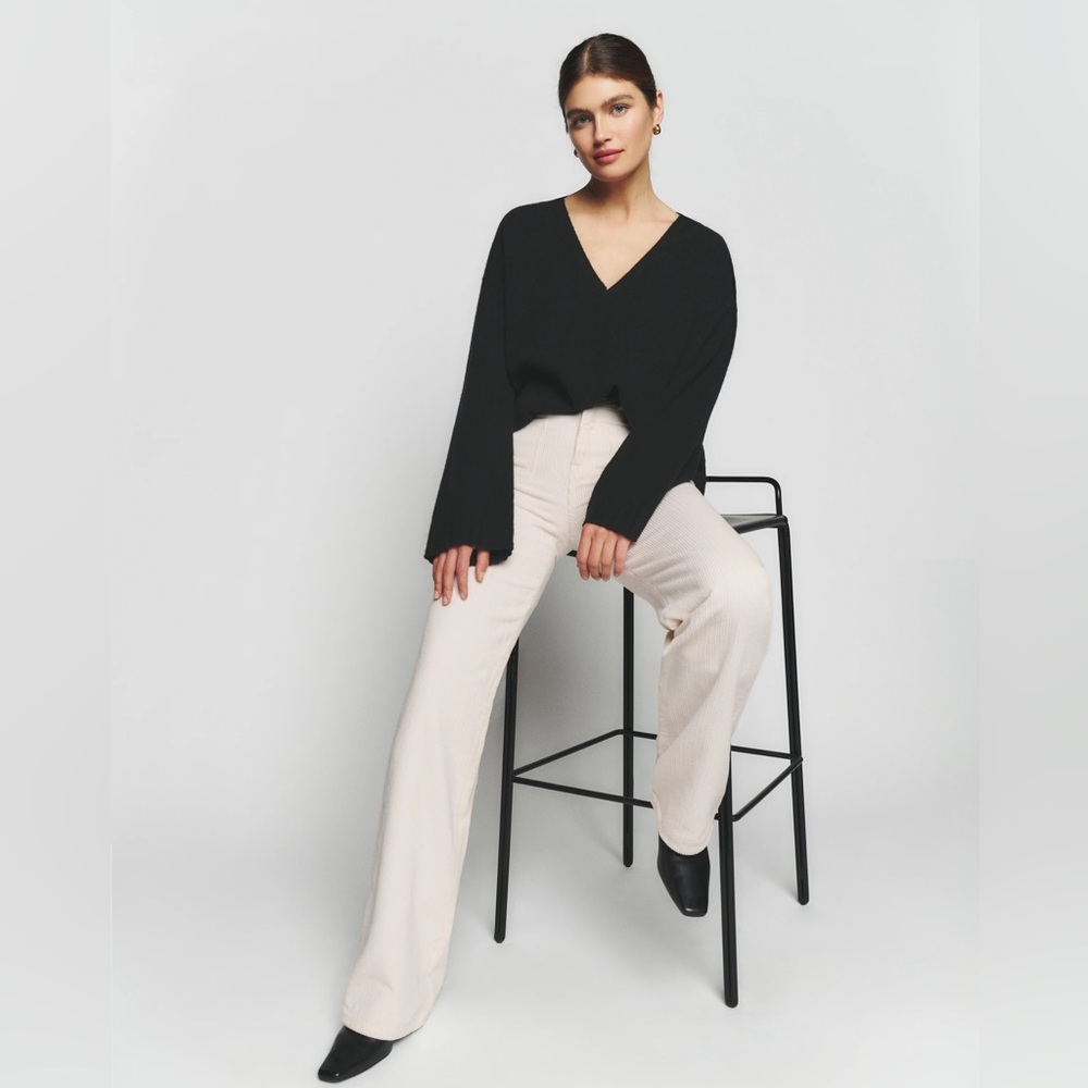 REFORMATION Alyssa High Rise Wide Leg Corduroy Pants